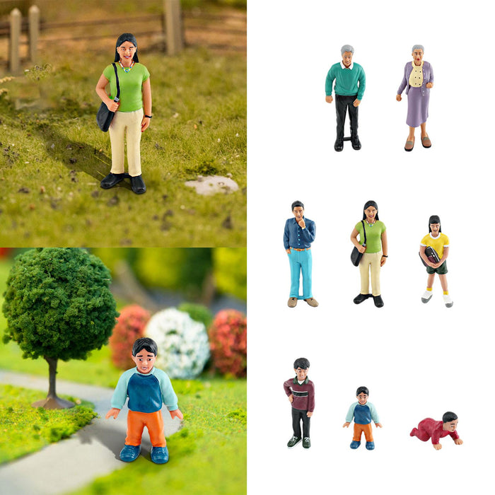 Crofta Miniature Figure Painted Movie Scene Collection Desktop Ornament Tiny People Grandfather