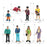 Crofta Miniature Figure Painted Movie Scene Collection Desktop Ornament Tiny People Grandfather