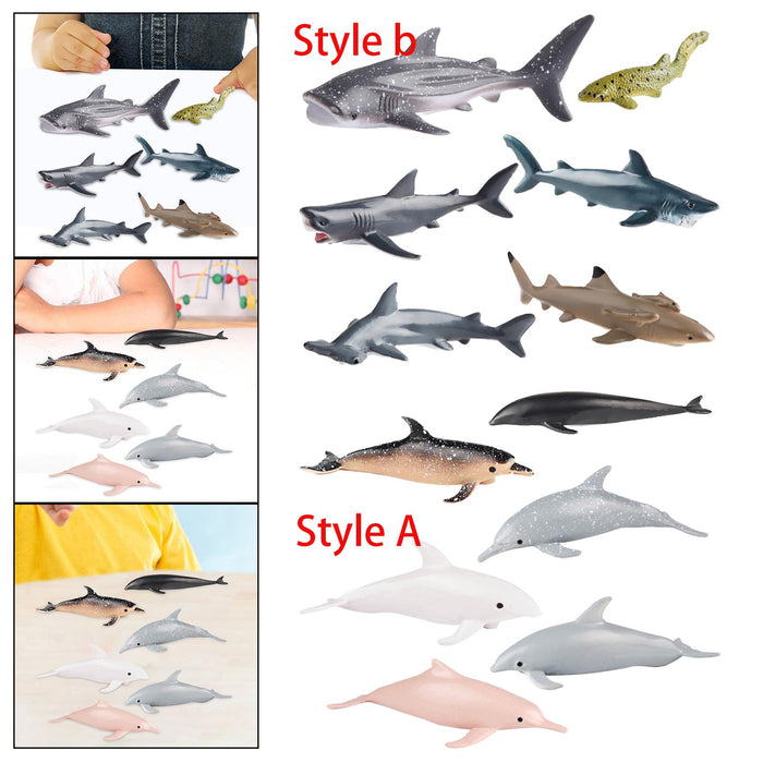 Crofta Animal Model Desktop Decor Home Decoration Collectibles Simulation Shark Toy Style A