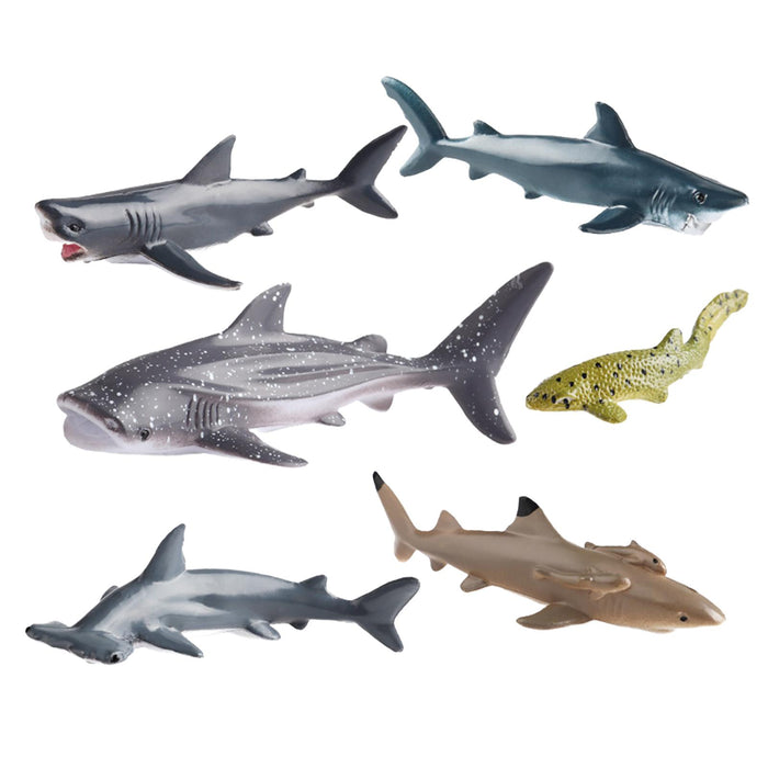 Crofta Animal Model Desktop Decor Home Decoration Collectibles Simulation Shark Toy Style A