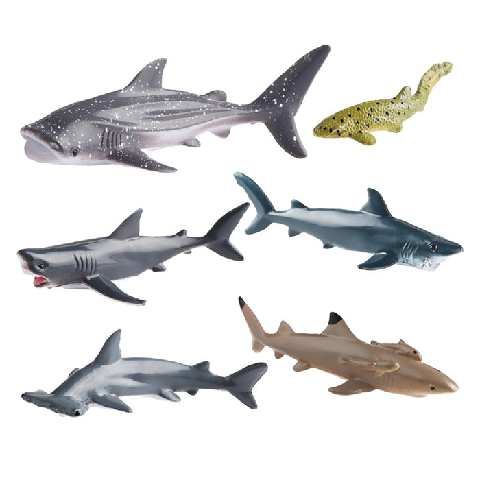 Crofta Animal Model Desktop Decor Home Decoration Collectibles Simulation Shark Toy Style A