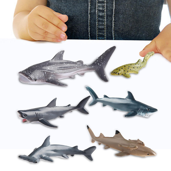 Crofta Animal Model Desktop Decor Home Decoration Collectibles Simulation Shark Toy Style A