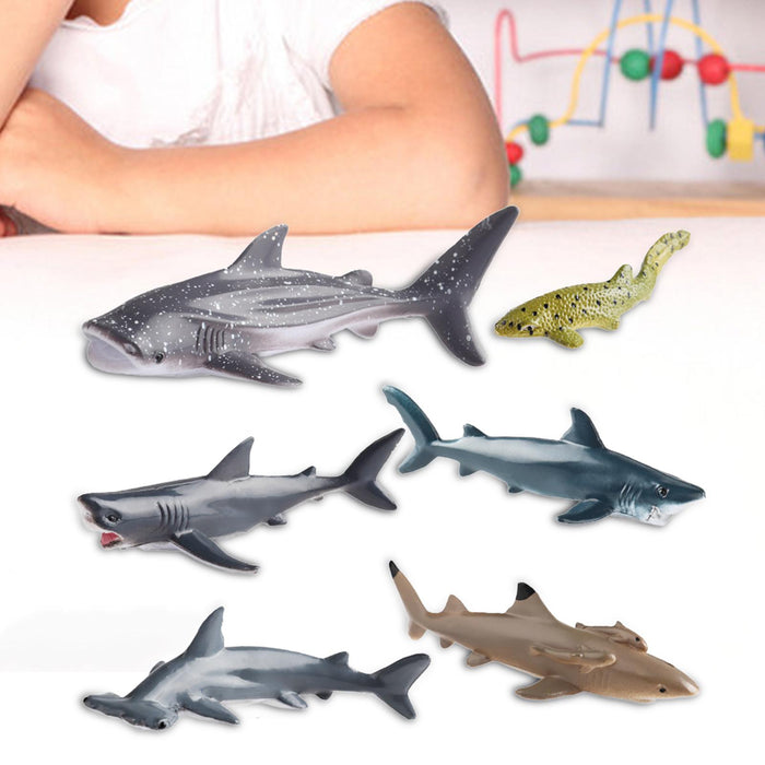 Crofta Animal Model Desktop Decor Home Decoration Collectibles Simulation Shark Toy Style A