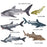 Crofta Animal Model Desktop Decor Home Decoration Collectibles Simulation Shark Toy Style A