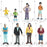 Crofta Miniature People Figurine DIY Projects Handpainted Model Train People Figure Grandma