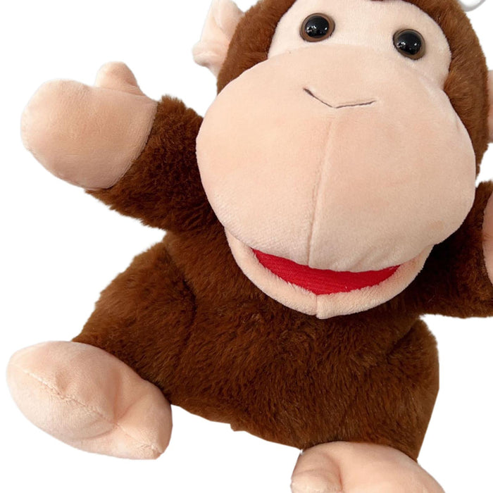 Crofta Plush Pretend Toy Soft Animal Finger Puppet for Preschool Teaching Kids Gift monkey