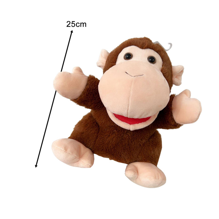 Crofta Plush Pretend Toy Soft Animal Finger Puppet for Preschool Teaching Kids Gift monkey