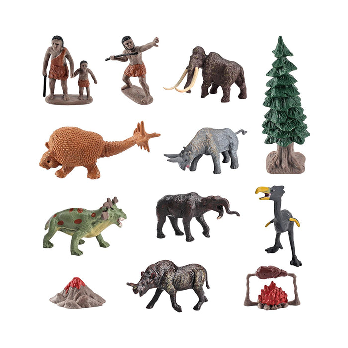 Crofta 12Pcs Mini Prehistoric Animal Model Holiday Present Ancient Animal Figurines Style B