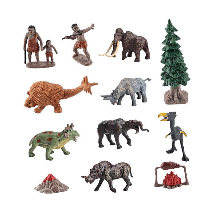 Crofta 12Pcs Mini Prehistoric Animal Model Holiday Present Ancient Animal Figurines Style B