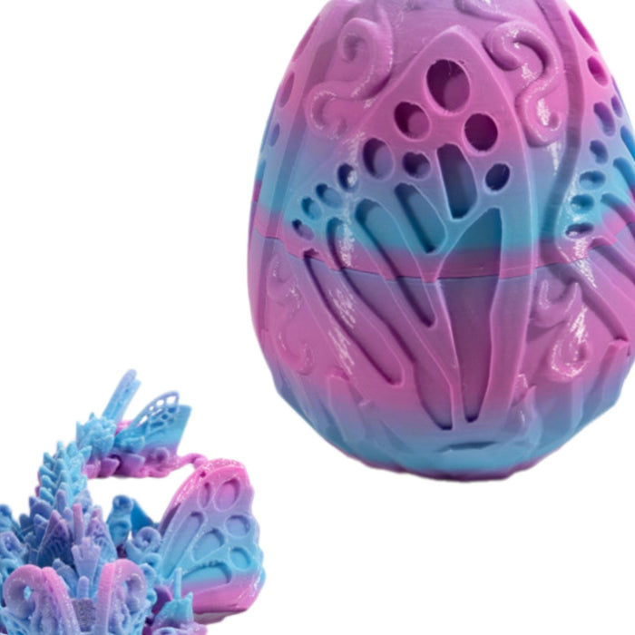 Crofta 3D Printed Dragon in Egg Handmade Dragon Figurine Decor for Home Car Desktop Violet