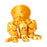 Crofta 3D Printed Octopod Animals Toy Decoration 3D Printing for Birthday Gifts yellow