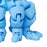 Crofta 3D Printed Octopod Animals Toy Decoration 3D Printing for Birthday Gifts blue