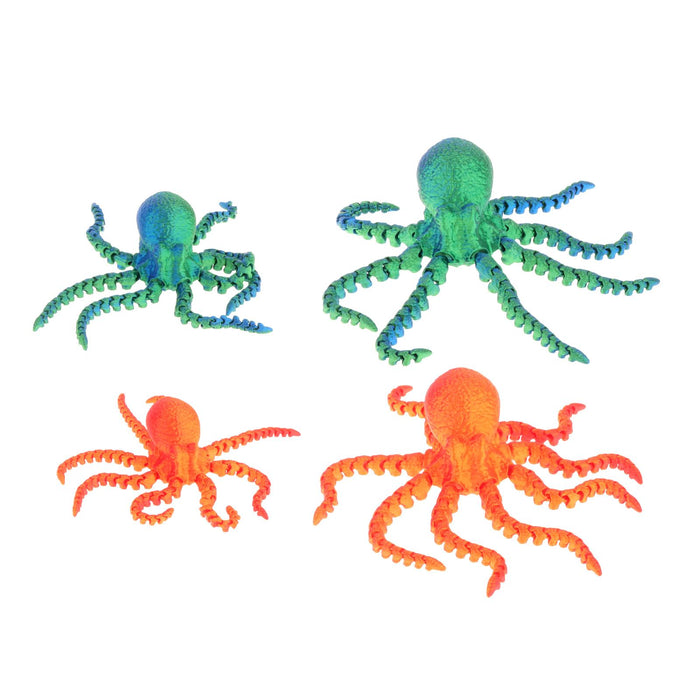 Crofta 3D Printed Octopus Animals Toy DIY Fidget for Birthday Festivals Funny Gifts 19cm  Green