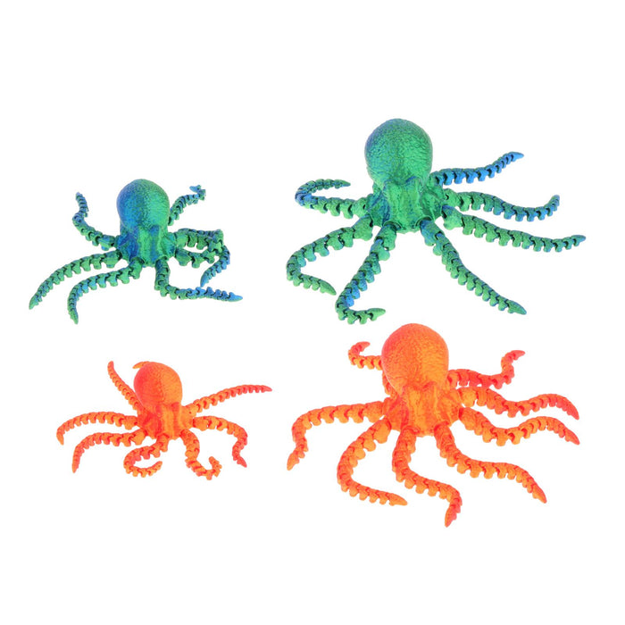 Crofta 3D Printed Octopus Animals Toy DIY Fidget for Birthday Festivals Funny Gifts 19cm  Green