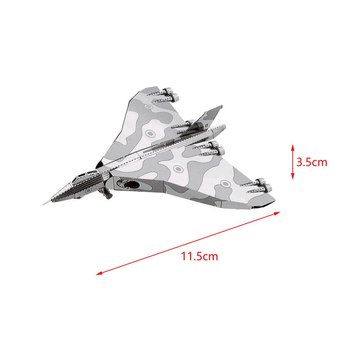 Crofta 3D Jigsaw Puzzle Playset Boys Girls Gifts for Office,Bar 3D Metal Puzzle Set Bombing plane