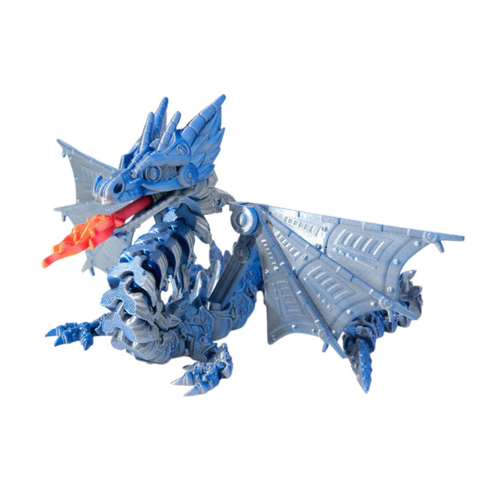 Crofta 3D Printed Dragon for Kids Collectible for Table Desktop Ornament Decoration Blue Mini