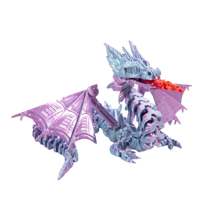 Crofta 3D Printed Dragon for Kids Collectible for Table Desktop Ornament Decoration Max Fantasy blue