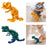 Crofta 3D Printed Dinosaur Toy Novelty Articulated Figurines for Holiday Car Office Golden