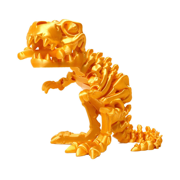 Crofta 3D Printed Dinosaur Toy Novelty Articulated Figurines for Holiday Car Office Golden