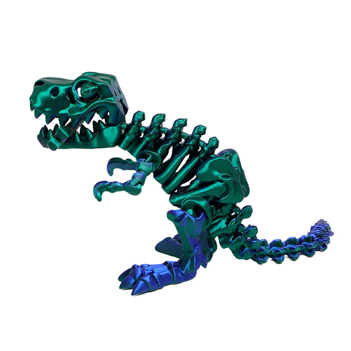 Crofta 3D Printed Dinosaur Toy Novelty Articulated Figurines for Holiday Car Office Blue Green