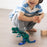 Crofta 3D Printed Dinosaur Toy Novelty Articulated Figurines for Holiday Car Office Blue Green