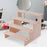 Crofta Wooden Display Riser Stand Action Figures Storage Shelf for Toys Living Room 4 layer