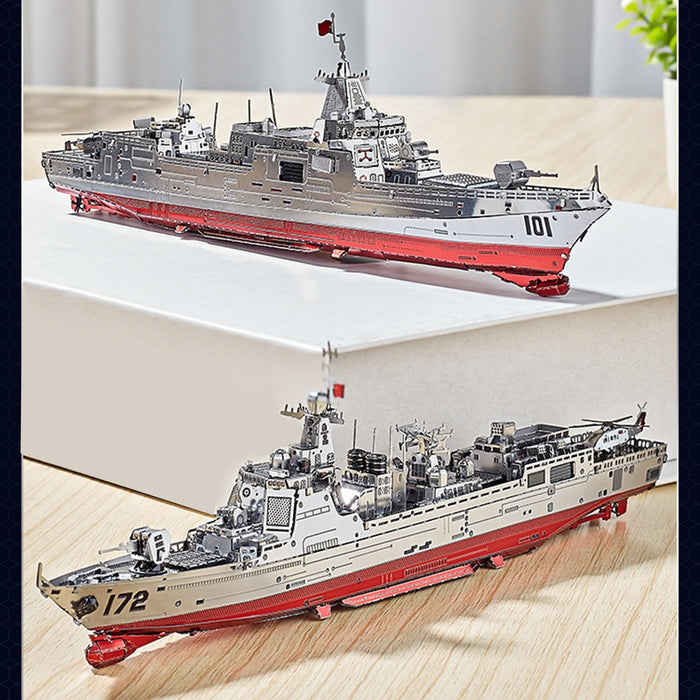 Crofta 3D Metal Puzzle Novelty 1:1000 Ship Puzzle Toys for Boys Girls Teens Friends 15.6cmx2.5cmx5cm