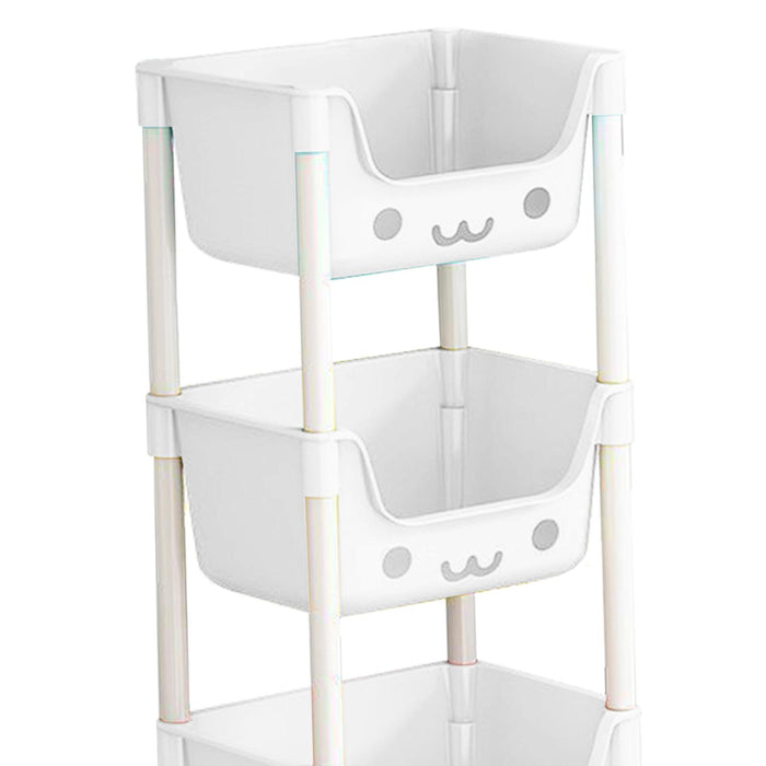 Crofta 3 Tier Storage Cart with Wheel Household Cart for Garage Office Laundry Room Style B