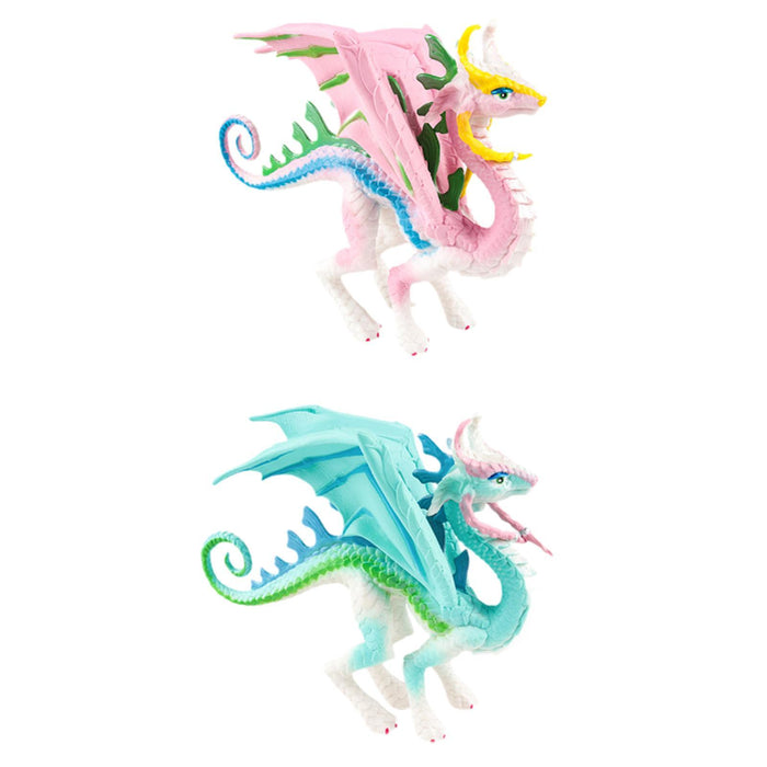 Crofta Simulation Dragon Figurine Mythical Animals Model for Cake Toppers Bath Toys pink