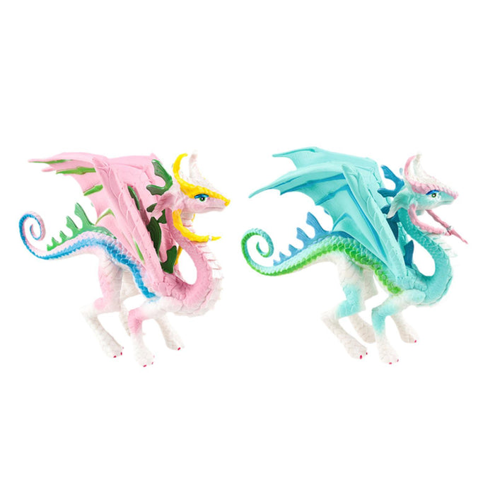 Crofta Simulation Dragon Figurine Mythical Animals Model for Cake Toppers Bath Toys pink