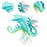 Crofta Simulation Dragon Figurine Mythical Animals Model for Cake Toppers Bath Toys blue