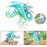 Crofta Simulation Dragon Figurine Mythical Animals Model for Cake Toppers Bath Toys blue