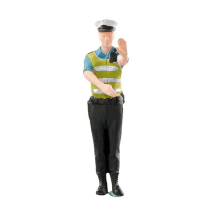 Crofta Miniature Traffic Police Figure Scenery Landscape Diorama Scenery 1:64 Scale Right to the gesture