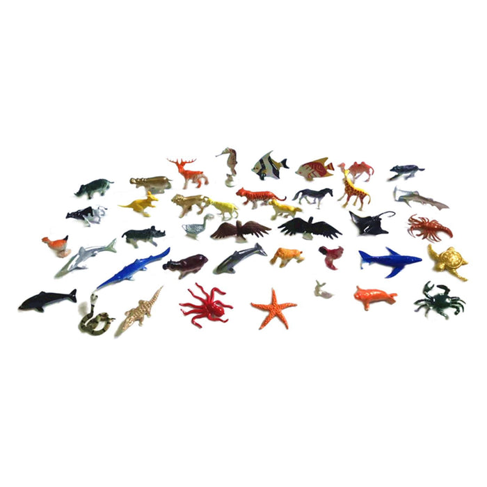 Crofta 40x Animal Figurines Collectible Gift Simulation Animals for Girls Boys Kids