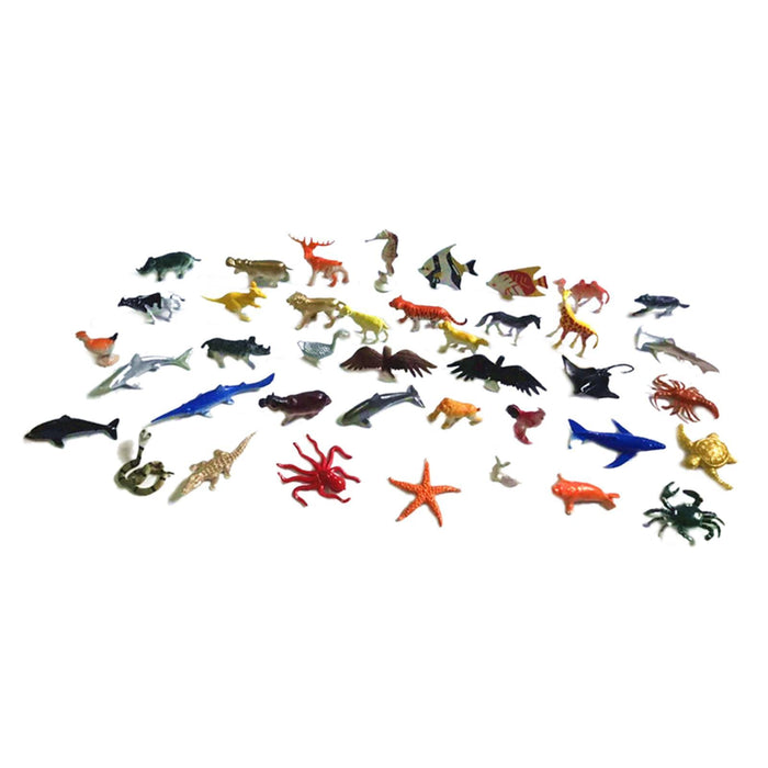 Crofta 40x Animal Figurines Collectible Gift Simulation Animals for Girls Boys Kids