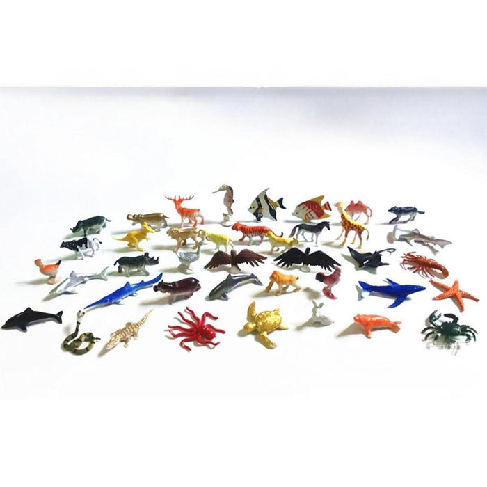 Crofta 40x Animal Figurines Collectible Gift Simulation Animals for Girls Boys Kids