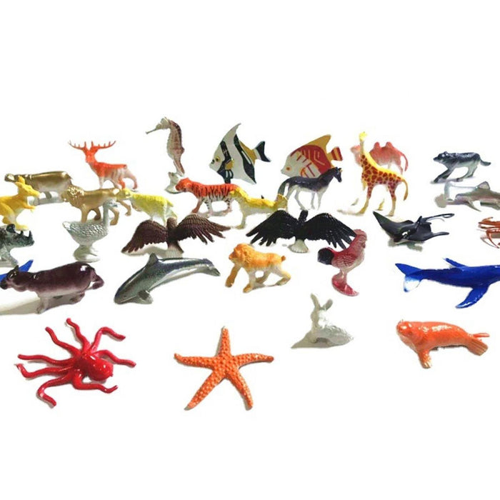 Crofta 40x Animal Figurines Collectible Gift Simulation Animals for Girls Boys Kids