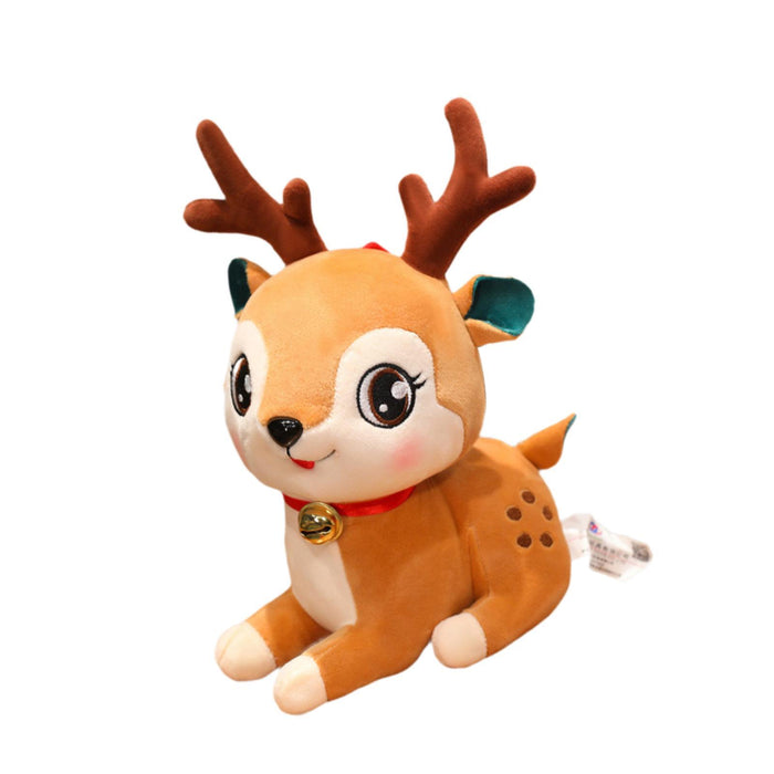 Crofta Christmas Plush Toy Hugging Gift Soft Xmas Doll for Boys Girls Tabletop Room Elk B