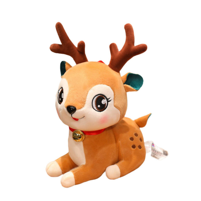 Crofta Christmas Plush Toy Hugging Gift Soft Xmas Doll for Boys Girls Tabletop Room Elk B