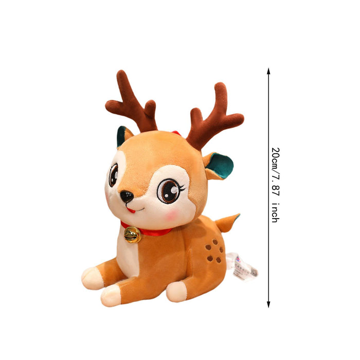 Crofta Christmas Plush Toy Hugging Gift Soft Xmas Doll for Boys Girls Tabletop Room Elk B