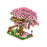 Crofta Cherry Blossom Micro Building Set Japanese Sakura Tree House Model Set