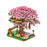 Crofta Cherry Blossom Micro Building Set Japanese Sakura Tree House Model Set