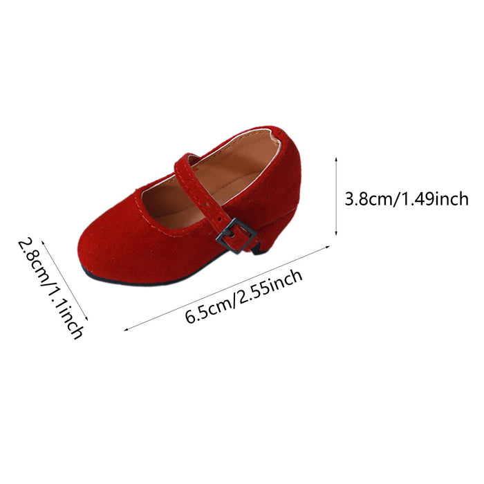 Crofta 1/4 Female Figure Shoes Retro Sturdy Doll Accessories Realistic Fashion Mini bright red