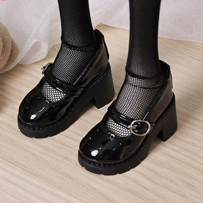 Crofta 1/4 Scale High Heeled Shoes Photo Props Flexibility Hands on Doll Decoration black