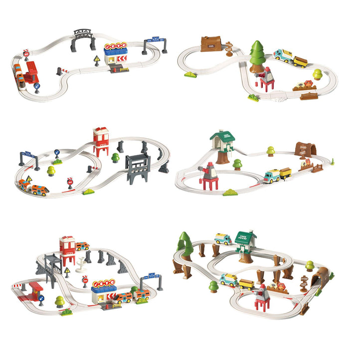 Crofta Electric Train Track Set Train Toy Set for Kids Age 3 Years up Birthday Gift City Track L