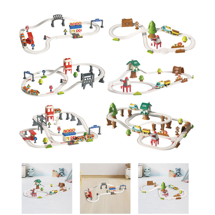 Crofta Electric Train Track Set Train Toy Set for Kids Age 3 Years up Birthday Gift City Track L