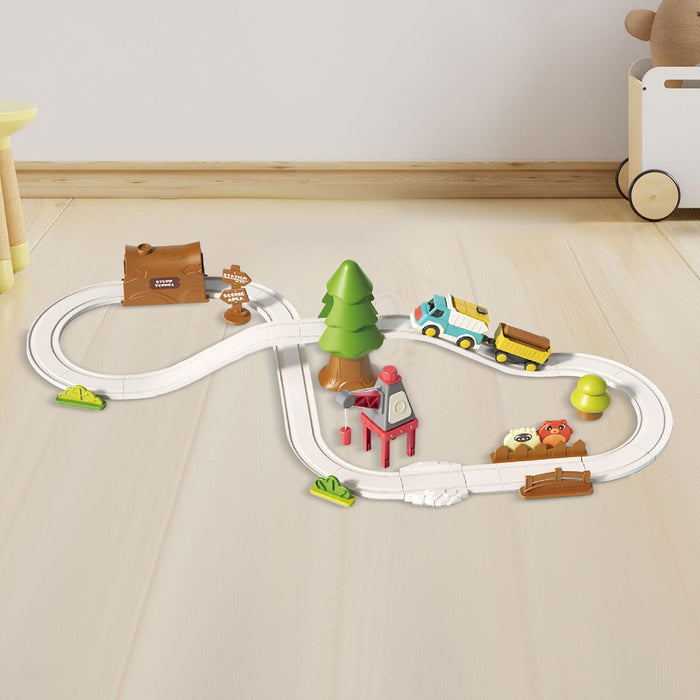 Crofta Electric Train Track Set Train Toy Set for Kids Age 3 Years up Birthday Gift Forest Track L