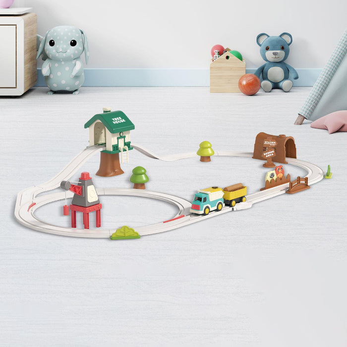 Crofta Electric Train Track Set Train Toy Set for Kids Age 3 Years up Birthday Gift Forest Track XL