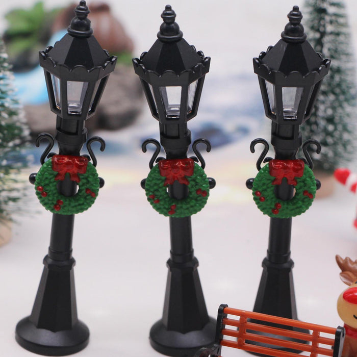 Crofta Mini Street Lamp Post Model Fairy Garden Decoration Garden Lamp Street Models