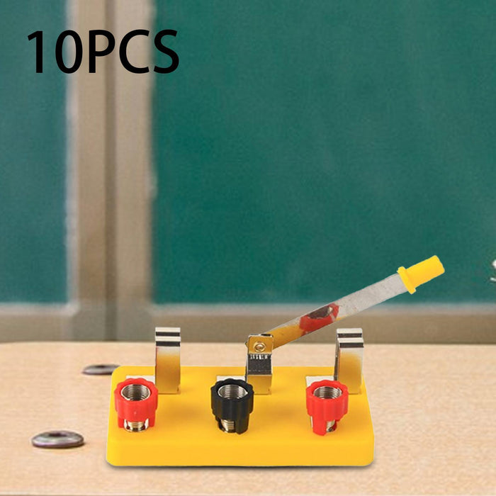 Crofta 10Pcs Single Pole Double Throw Switch Educational for Teacher Birthday Gifts yellow